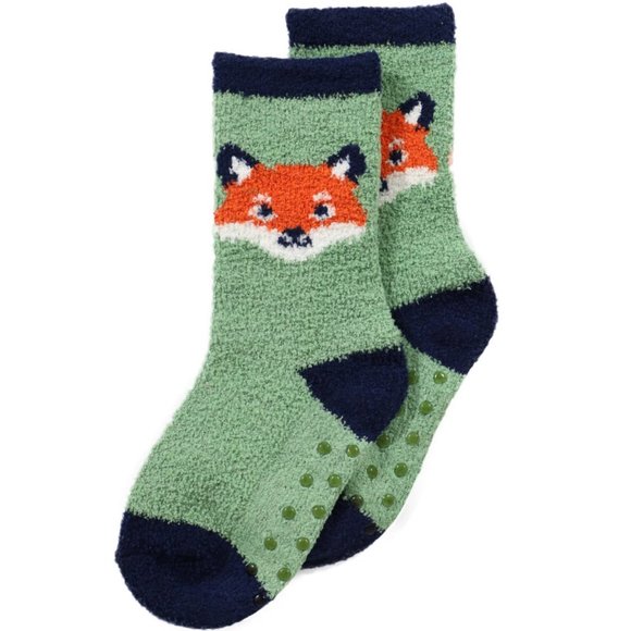 *3/$15* KIDS Fun Fox Fuzzy Slipper Socks - Picture 2 of 2